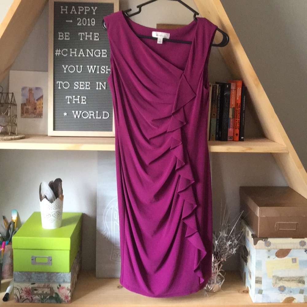Pink asymmetrical dress - size 4